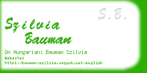 szilvia bauman business card